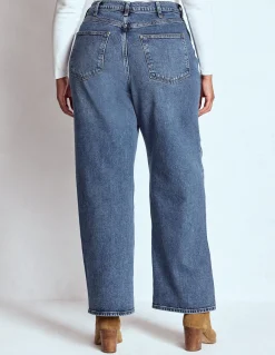 Boden Jeans|Pantalons-Jean droit taille haute Beatnik Red