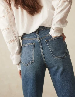 Boden Jeans|Pantalons-Jean droit taille haute Beatnik Red