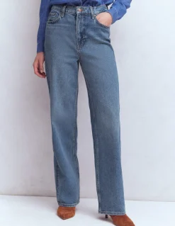 Boden Jeans|Pantalons-Jean droit taille haute Beatnik Red