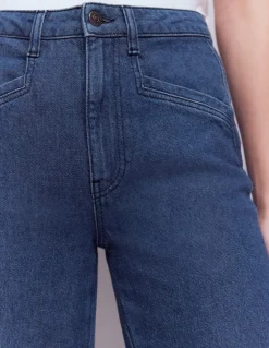 Boden Jeans|Pantalons-Jean large à poches passepoilées Vintage moyen