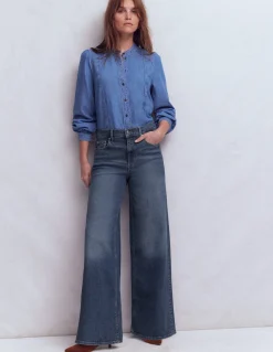 Boden Jeans|Pantalons-Jean large taille haute Beatnik Red