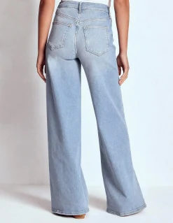 Boden Jeans|Pantalons-Jean large taille haute Blanc/Cerf