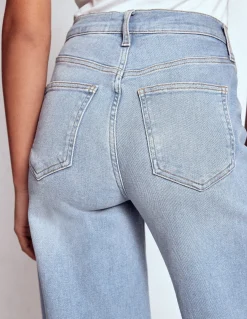 Boden Jeans|Pantalons-Jean large taille haute Blanc/Cerf