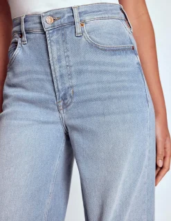 Boden Jeans|Pantalons-Jean large taille haute Blanc/Cerf