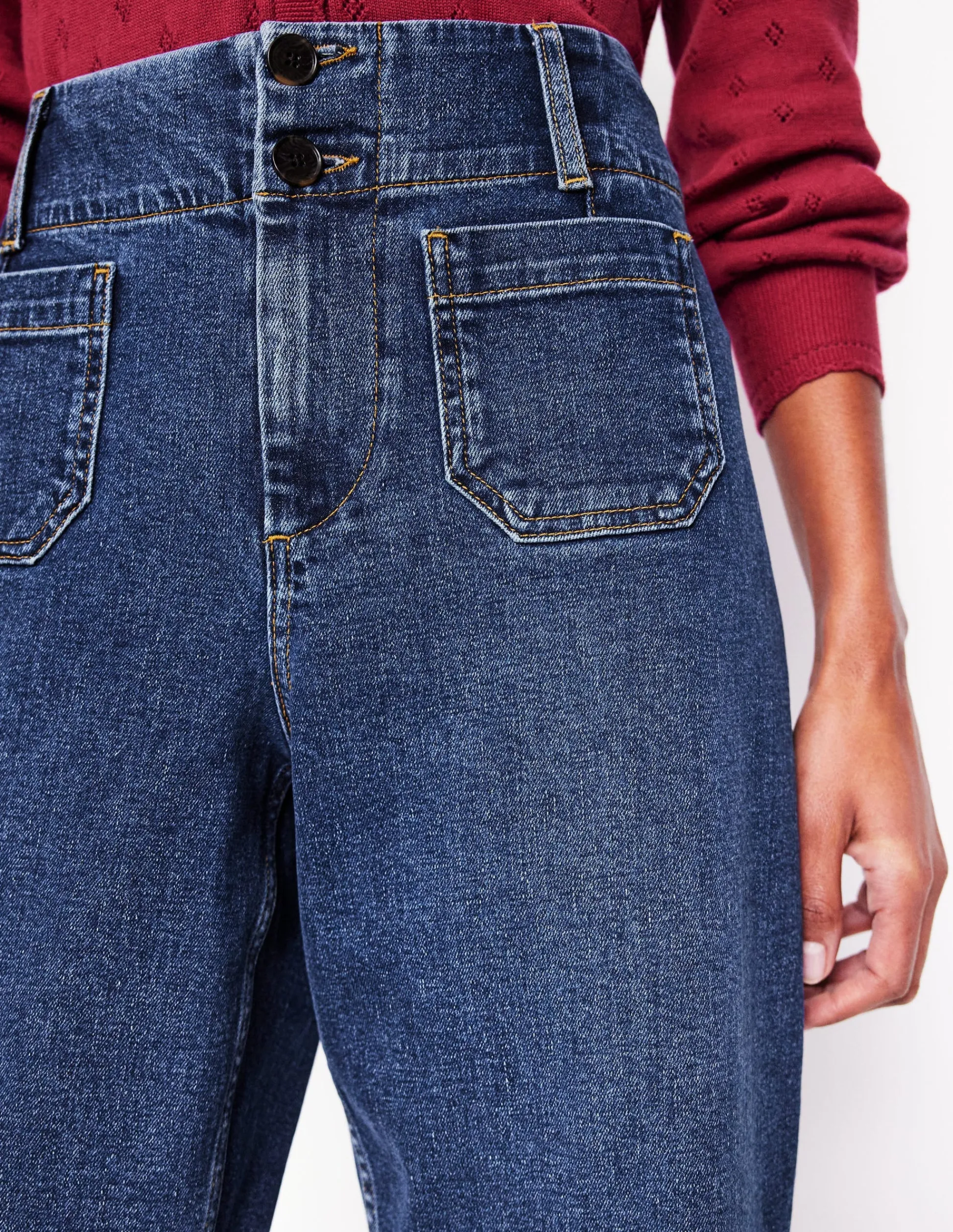 Boden Jeans|Pantalons-Jean Primrose à poches plaquées Beatnik Red