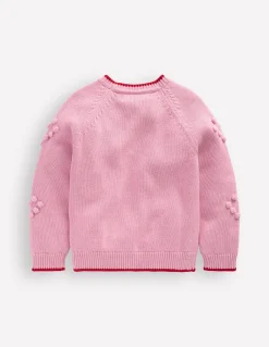 Boden Pulls & Gilets-Joli cardigan à pompons Rose formica