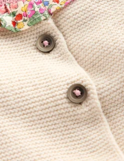 Boden Barboteuses & Ensembles-Joli ensemble en maille Cœurs écru chiné