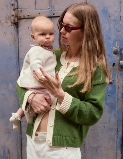 Boden Barboteuses & Ensembles-Joli ensemble en maille Cœurs écru chiné