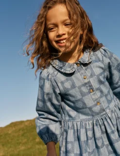 Boden Robes-Jolie robe-chemise Motif Heart Stamp denim