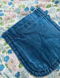 Boden Manteaux & Vestes-Jolie veste sans manches matelassée Denim brodé