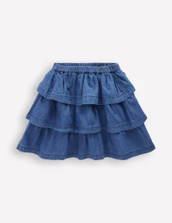 Boden Jupes & Jupes-Shorts-Jupe à volants Denim vintage moyen