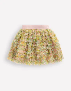 Boden Jupes & Jupes-Shorts-Jupe en tulle à volants Motif Florabunda ivoire doux