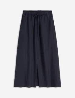 Boden Jupes-Jupe Layla en lin Bleu marine