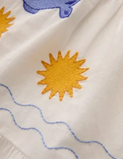 Boden Jupes & Jupes-Shorts|Ensembles Assortis-Jupe midi Brodé ivoire