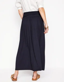 Boden Jupes-Jupe Rosaline en jersey Bleu Marine, Petits Pois