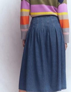 Boden Jupes-Jupe Valentina en jean Vintage moyen