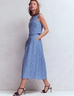 Boden Jupes|Ensembles Assortis-Jupe Verity en dentelle Bleu barbeau