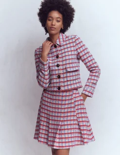 Boden Jupes|Ensembles Assortis-Jupe virevoltante texturée Texturé rose