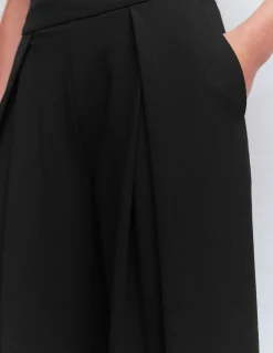 Boden Pantalons-Jupe-culotte à pli en point de Rome Noir