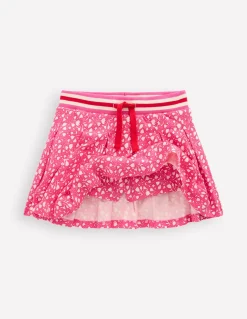 Boden Jupes & Jupes-Shorts-Jupe-short plissée en jersey Minuscule tulipe rose