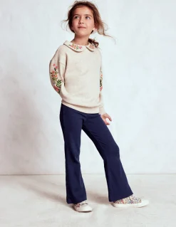 Boden Leggings|Pantalons-Legging côtelé évasé Bleu marine universitaire