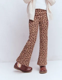 Boden Leggings|Pantalons-Legging côtelé évasé Cœurs folk rouge rockabilly