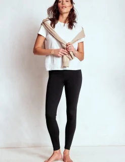 Boden Pantalons-Legging taille haute en jersey Noir