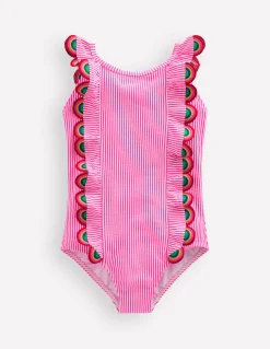 Boden Maillots & Tenues De Plage-Maillot de bain à détails 3D Arc-en-ciel rayé style coutil