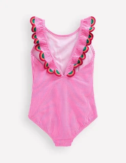 Boden Maillots & Tenues De Plage-Maillot de bain à détails 3D Arc-en-ciel rayé style coutil