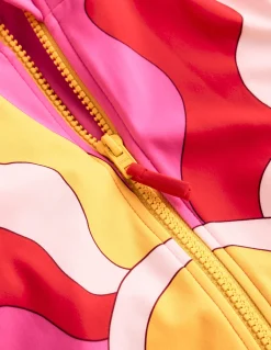 Boden Maillots & Tenues De Plage-Maillot de bain à manches courtes Motif Sixties Sunrise rouge cannelle