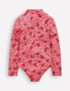 Boden Maillots & Tenues De Plage-Maillot de bain à manches longues Motif Meadow Floral rose saumon