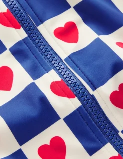 Boden Maillots & Tenues De Plage-Maillot de bain à manches longues Motif Heart Stamp geai bleu