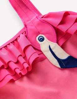 Boden Maillots & Tenues De Plage-Maillot de bain asymétrique à appliqué Flamant rose sorbet
