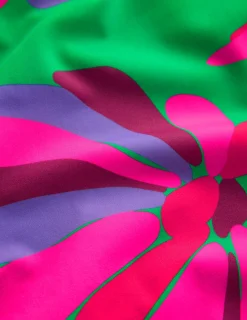 Boden Maillots De Bain-Maillot de bain bandeau Paros Vert tambourin, motif Daisy Cascade