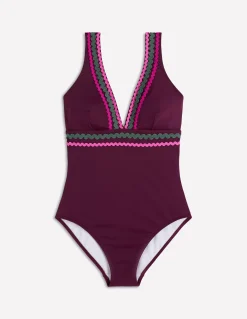 Boden Maillots De Bain-Maillot de bain col V Porto Aronia