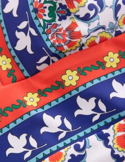 Boden Maillots De Bain-Maillot de bain col V Porto Multi, motif Ornamental Treillis