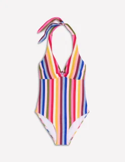 Boden Maillots De Bain-Maillot de bain dos-nu avec nœud À Rayures Multicolores