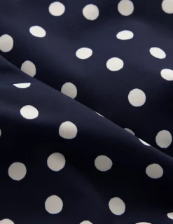 Boden Maillots De Bain-Maillot de bain effet croisé Bleu marine foncé, pois peints