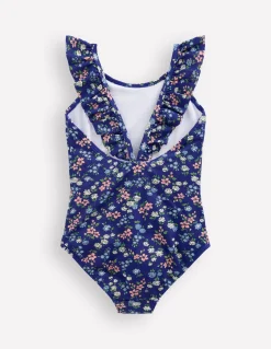Boden Maillots & Tenues De Plage-Maillot de bain Hallie à bretelles volantées Motif Meadow Floral bleu saphir