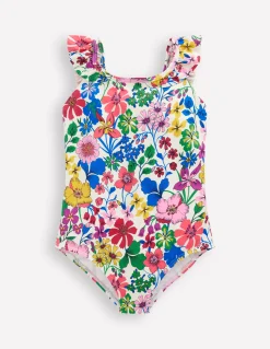 Boden Maillots & Tenues De Plage-Maillot de bain Hallie à bretelles volantées Motif floral arc-en-ciel multi