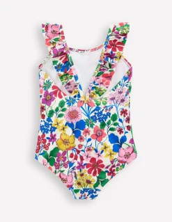 Boden Maillots & Tenues De Plage-Maillot de bain Hallie à bretelles volantées Motif floral arc-en-ciel multi