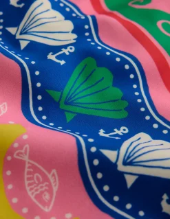 Boden Maillots & Tenues De Plage-Maillot de bain Hallie à bretelles volantées Rayé coquillage multi