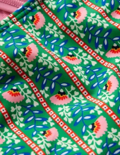 Boden Maillots & Tenues De Plage-Maillot de bain imprimé croisé dans le dos Motif Floral Vine vert