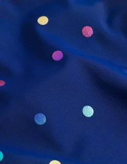 Boden Maillots & Tenues De Plage-Maillot de bain imprimé croisé dans le dos Bleu marine, confettis métallisés arc-en-ciel