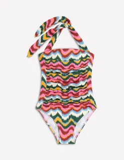 Boden Maillots De Bain-Maillot de bain Kythira froncé Multi, vague zigzag