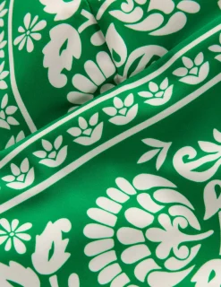 Boden Maillots De Bain-Maillot de bain Mykonos à encolure en V profonde Vert, motif Ornate Floret