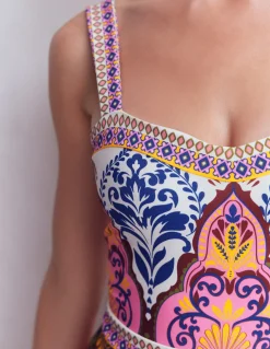 Boden Maillots De Bain-Maillot de bain épuré à encolure en cœur Multi, motif Ornamental Garden