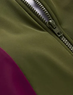 Boden Maillots De Bain-Maillot de bain sport à manches raglan Kaki, colourblock