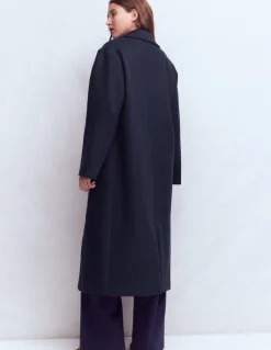 Boden Manteaux & Vestes-Manteau en laine Cocoon Bleu Marine Cœur