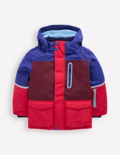 Boden Manteaux & Vestes-Manteau imperméable toutes saisons Colourblock chevron rouge